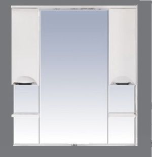 Зеркальный шкаф с подсветкой Misty София 120см белый